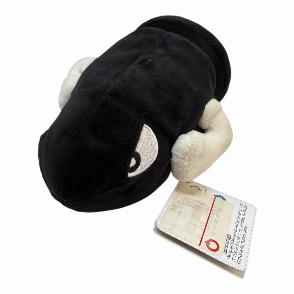 Super Mario Bullet Bill 6"‎ Plush Stuffed Animal Toy Collectible Black Sanei NWT